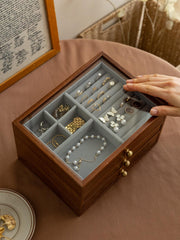 wooden jewelry storage