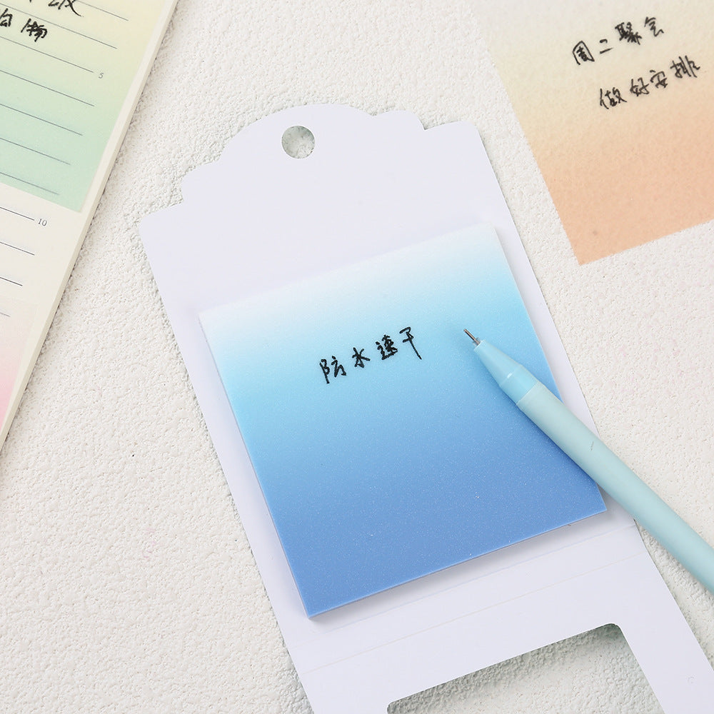 200 Sheets Sparkling Gradient Transparent Sticky Notes