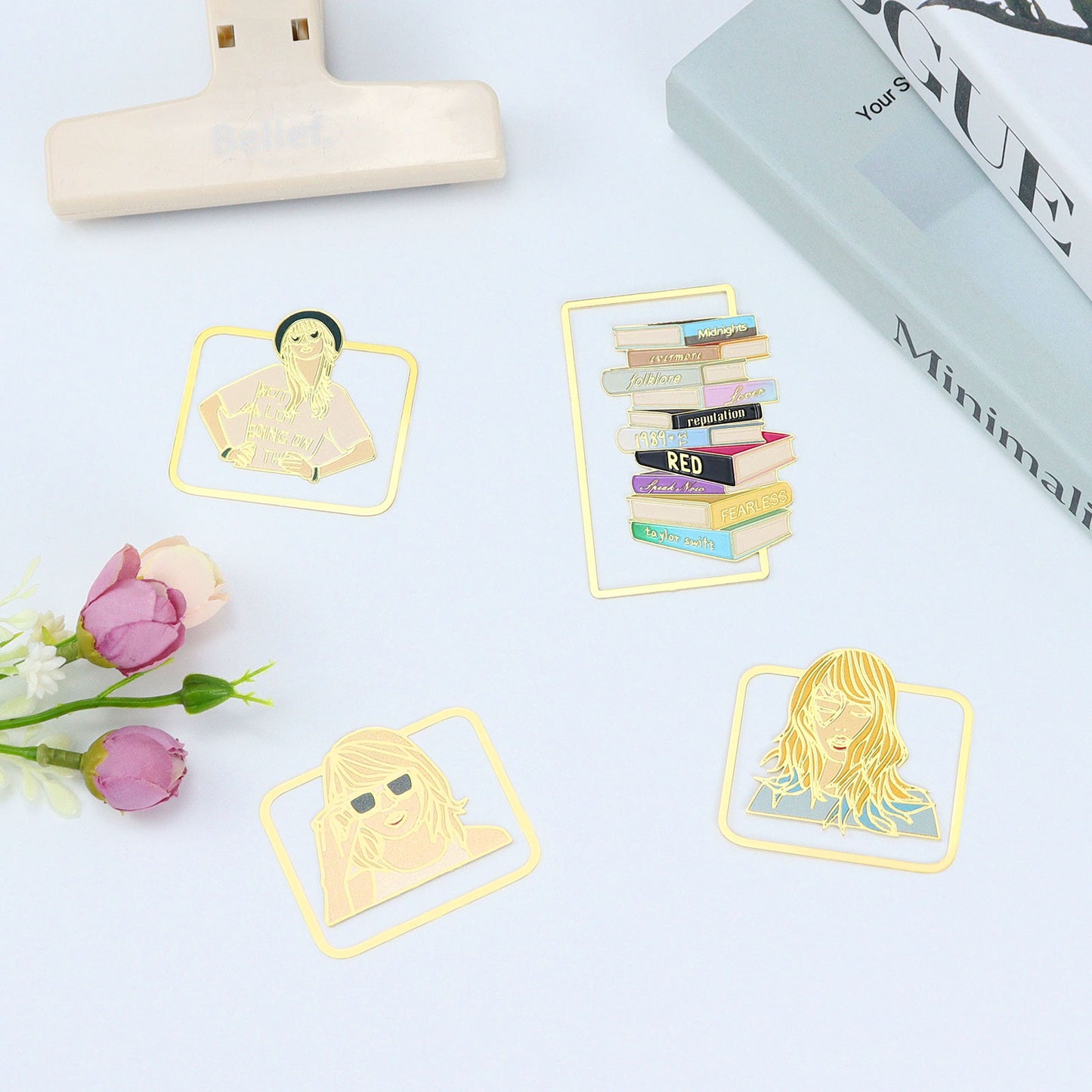 Taylor Swift Gold Bookmarks