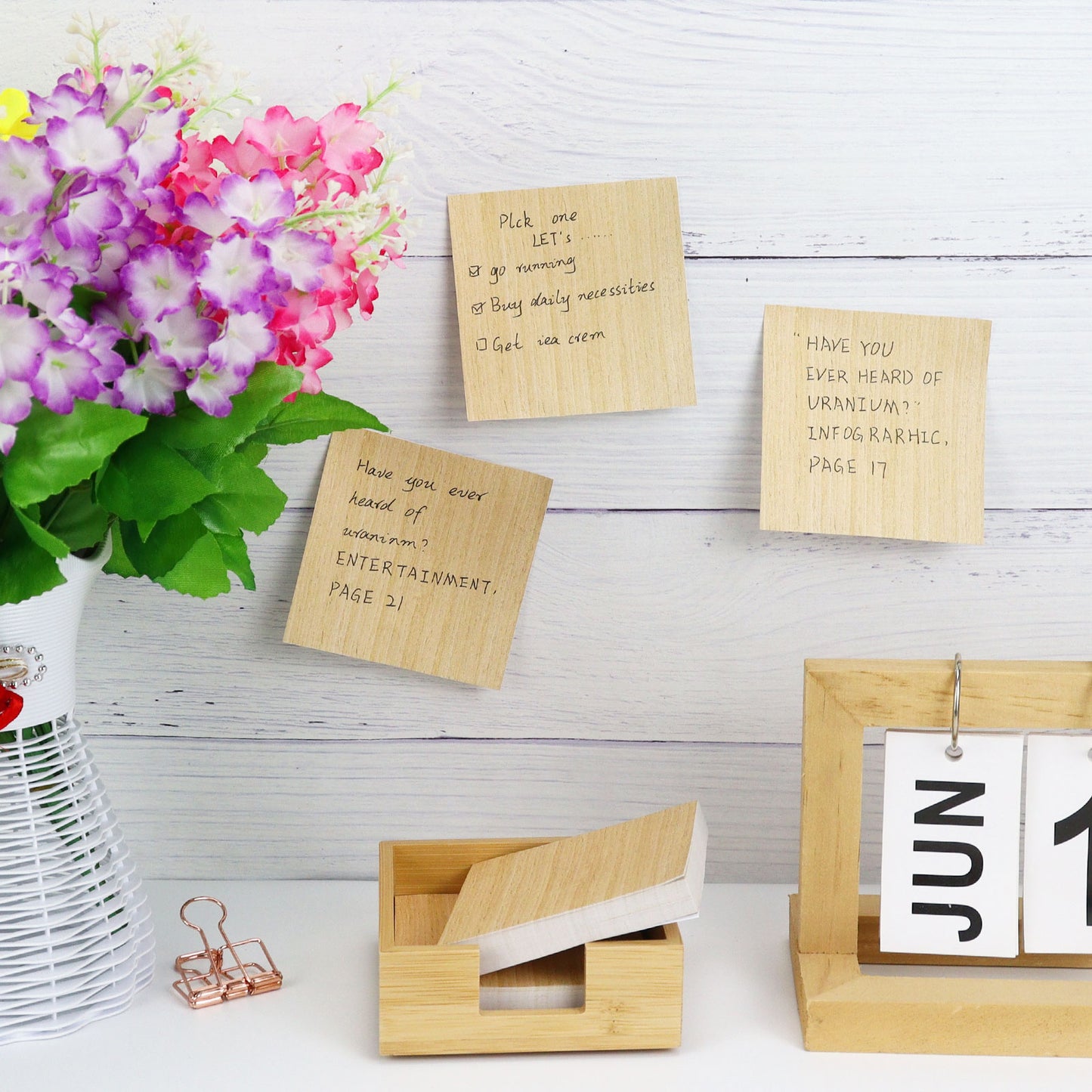 Wood Paper Sticky Notes