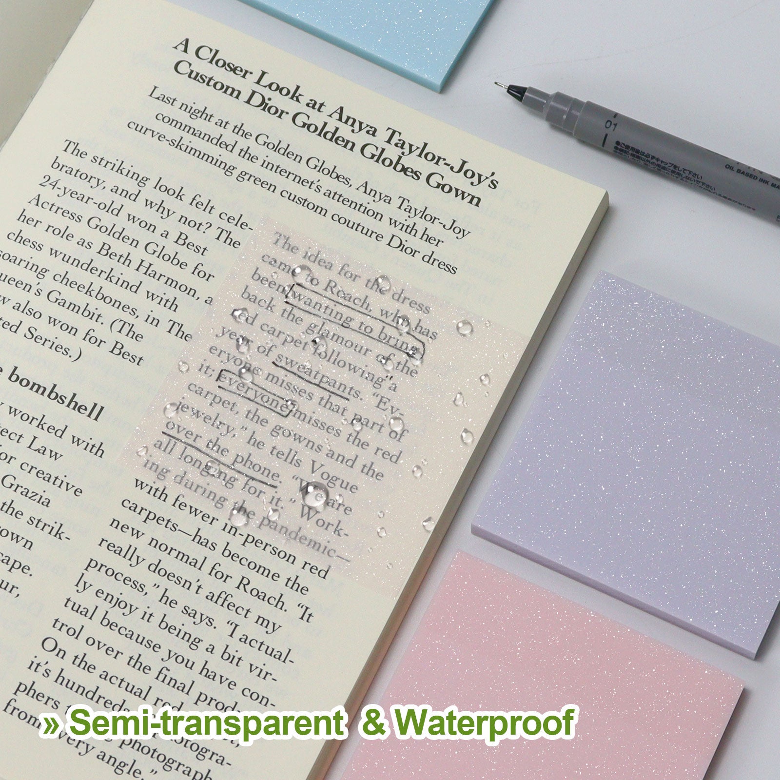 Transparent PET sticky Notes