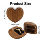 Heart Shape Walnut Wood Ring Box