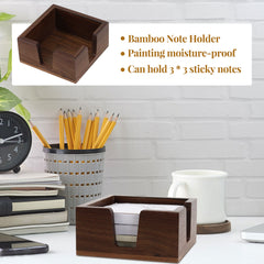 wooden note pad holder