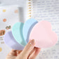 200 Sheets Sparkling Heart Shape Transparent Sticky Notes