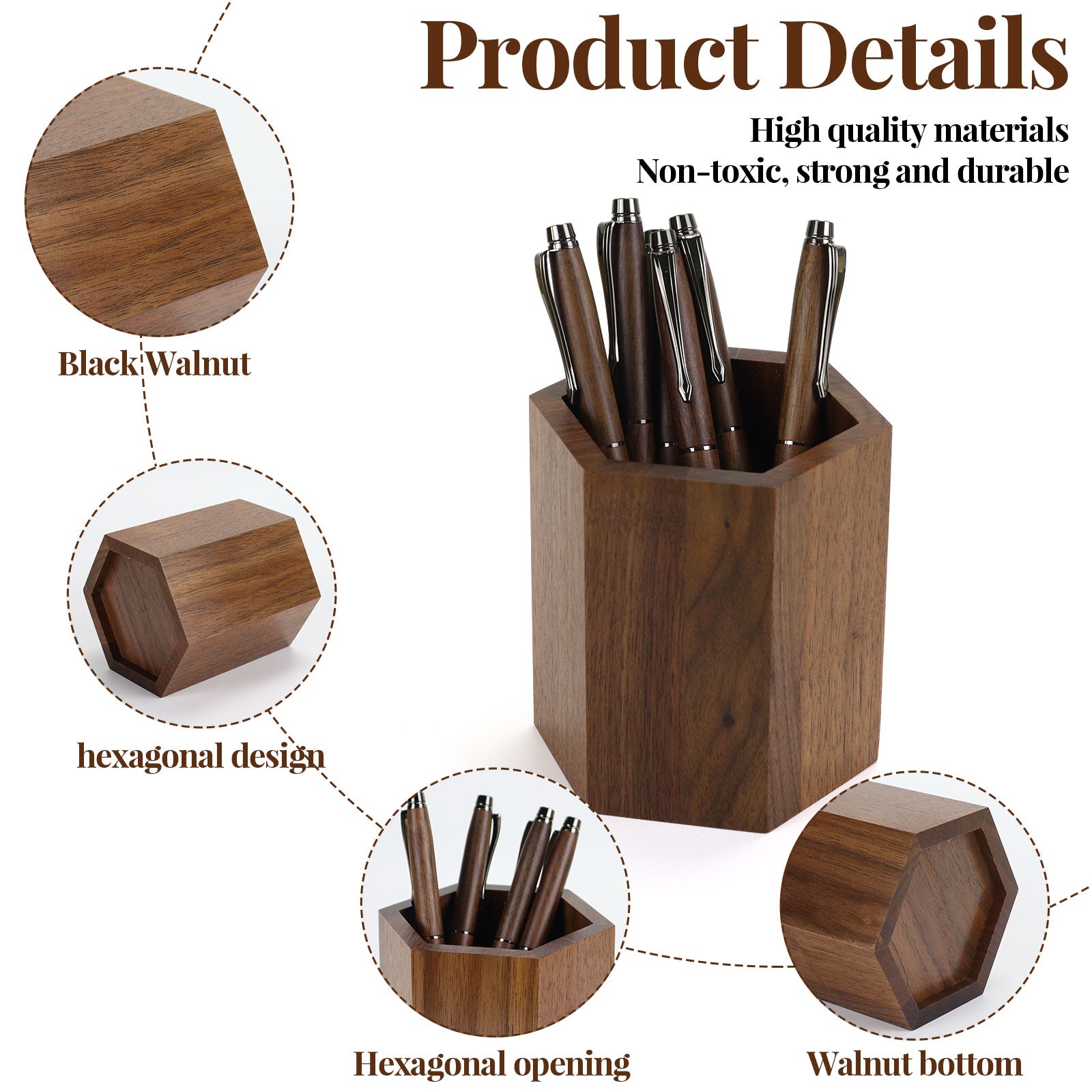 walnut pen holder 