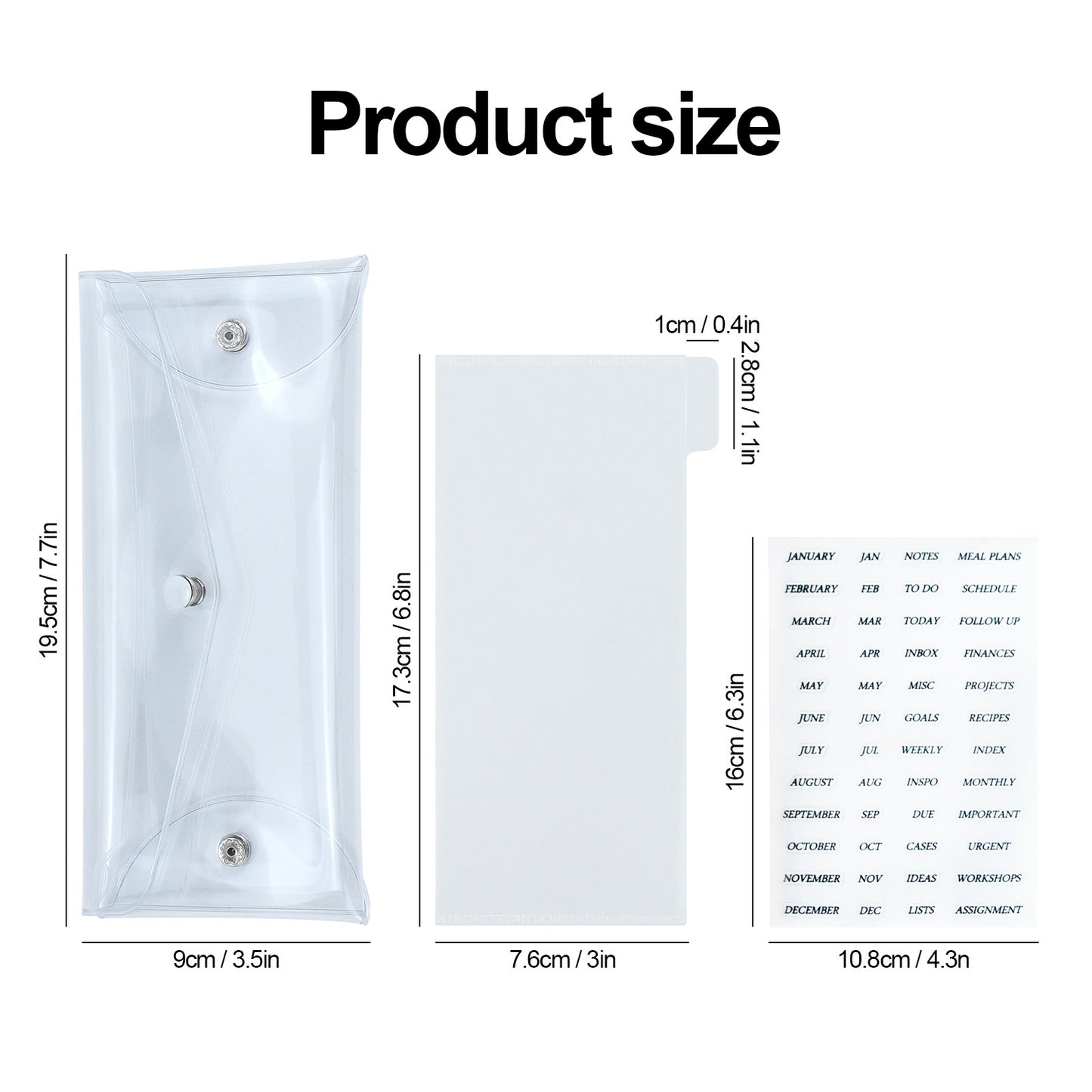 Cash stuffing pouch set with tabbed envelopes