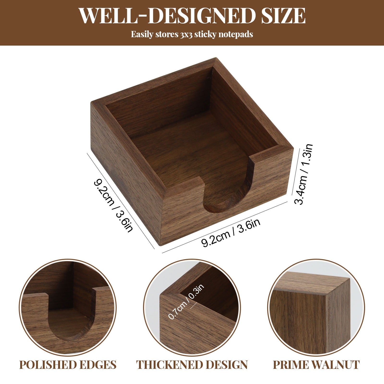 Wooden Memo Pad Holder