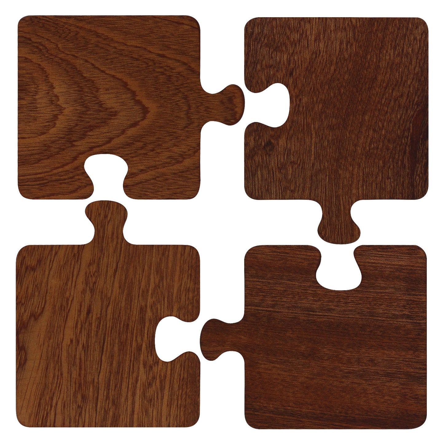 Wooden Puzzle Coaster Set of 4