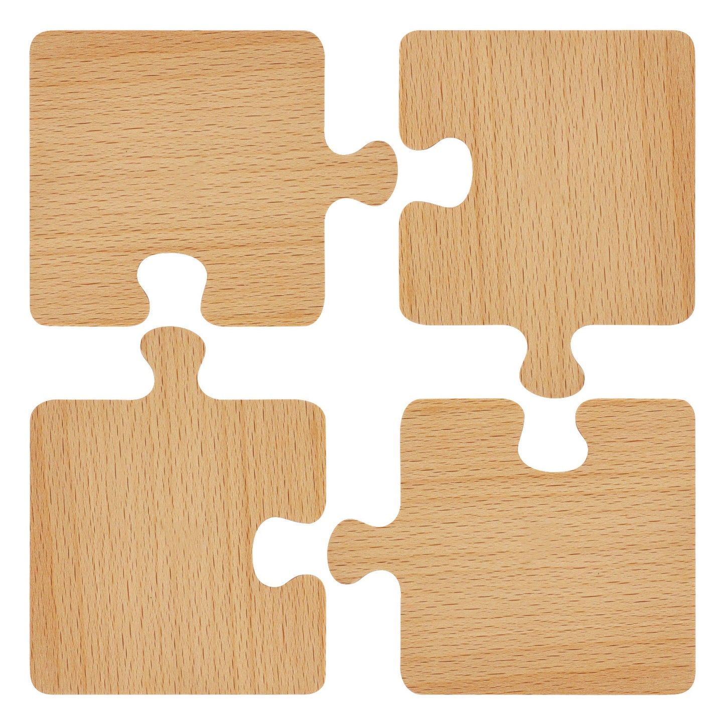 Wooden Puzzle Coaster Set of 4