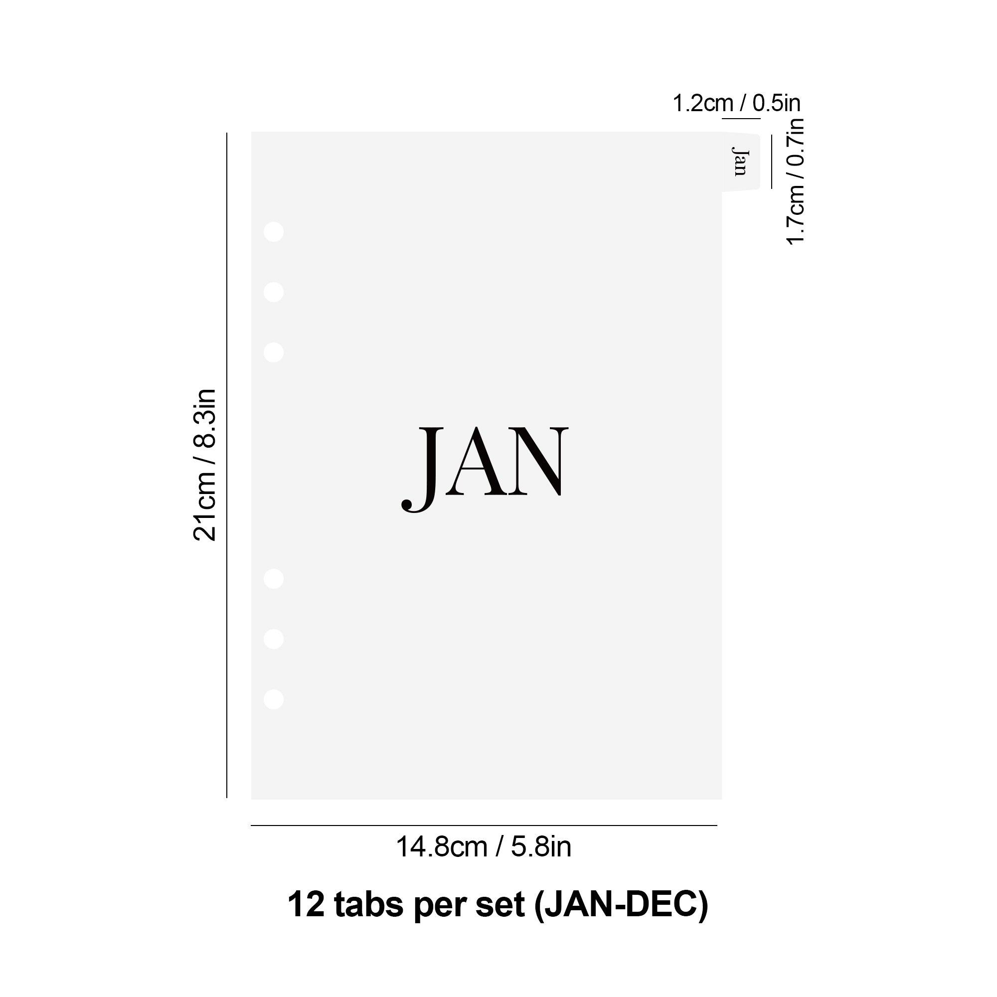 A5 binder dividers