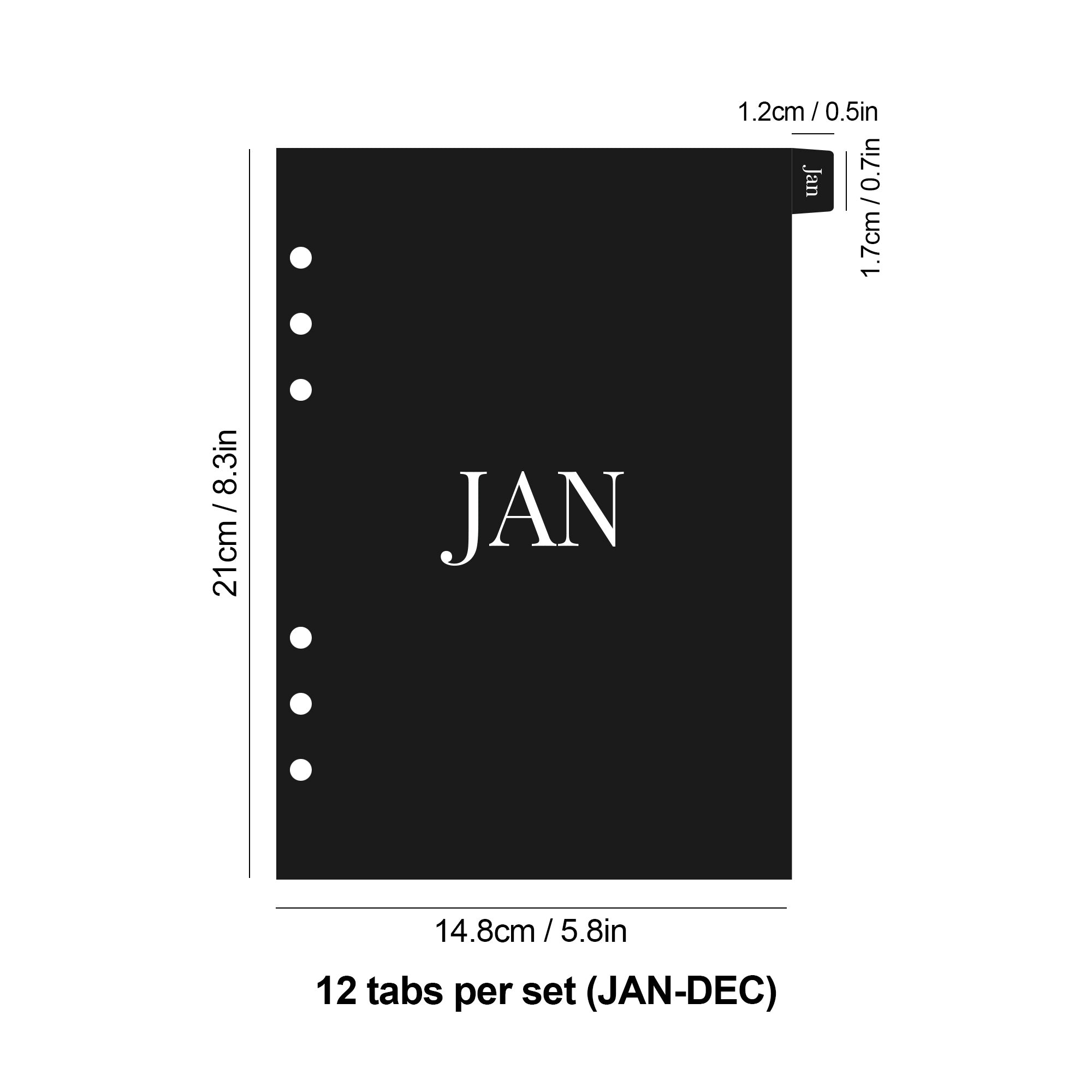 binder monthly dividers