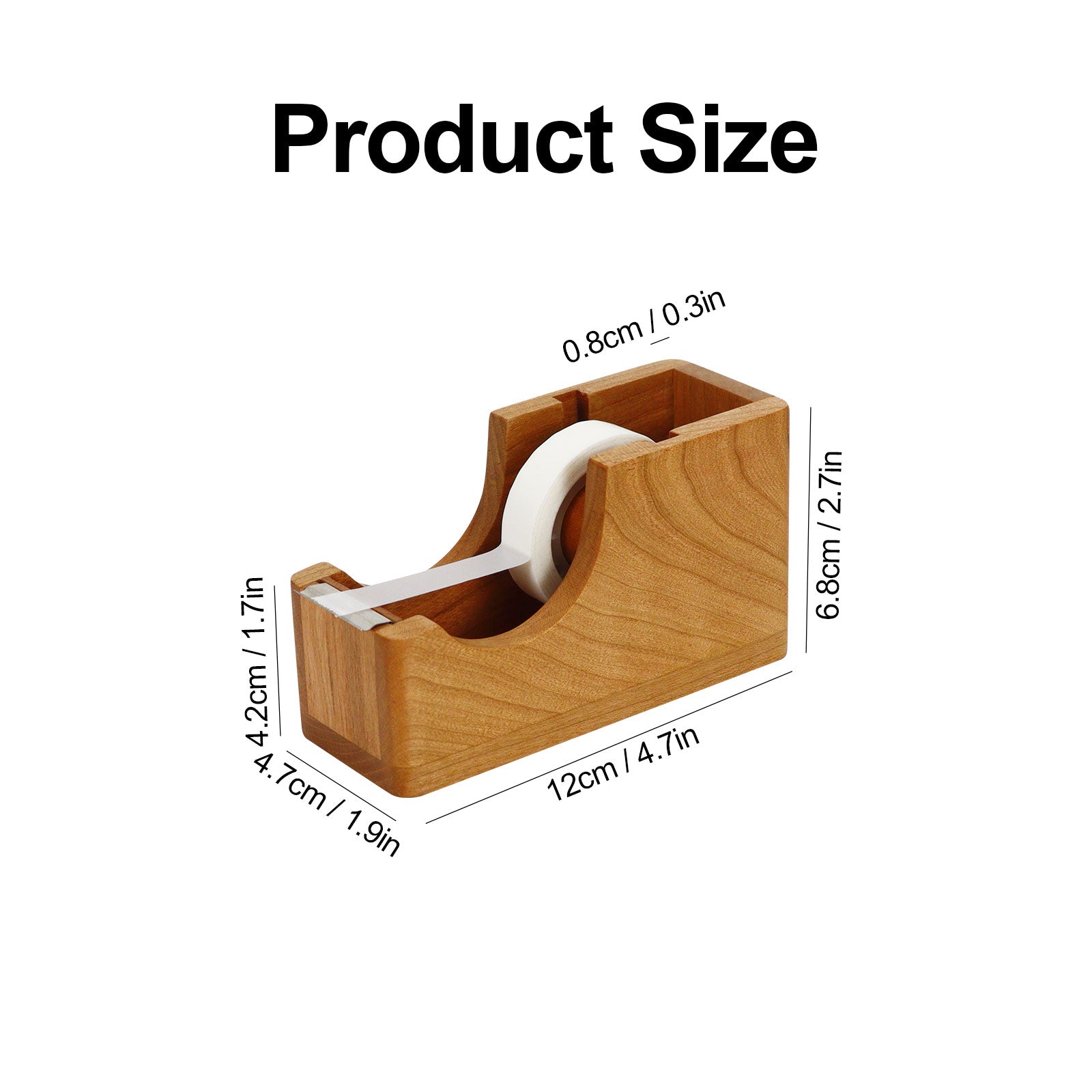 wood tape dispenser