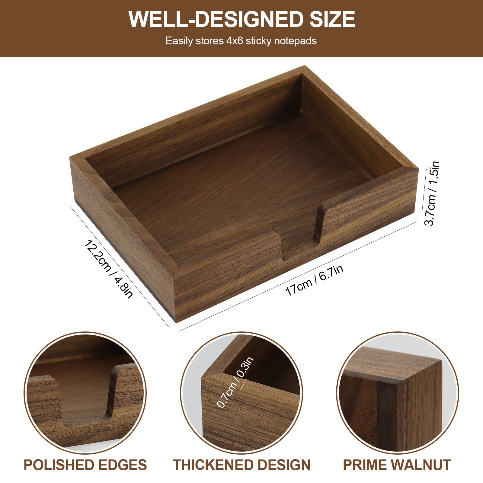 walnut memo holder