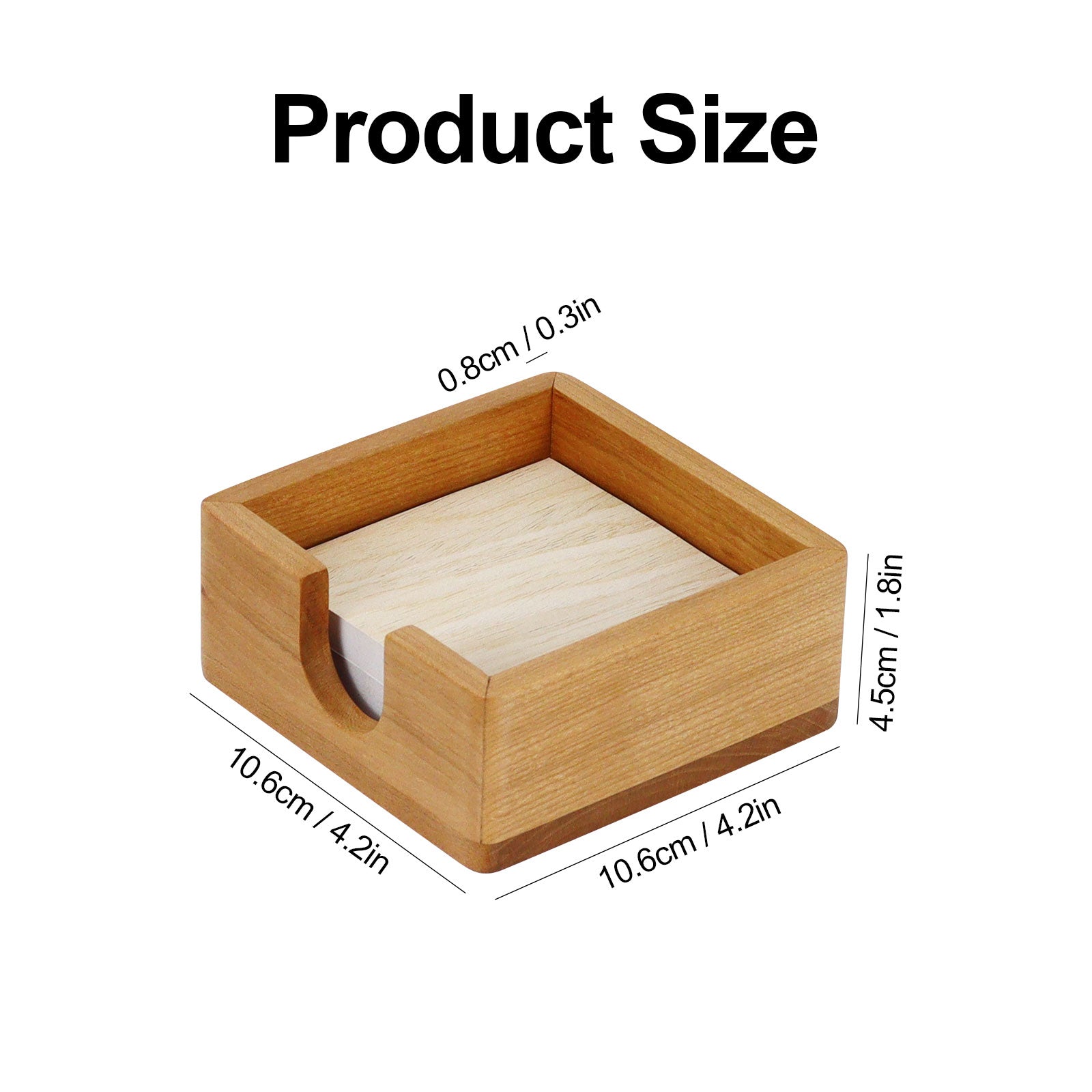 cherry wood memo pad holder