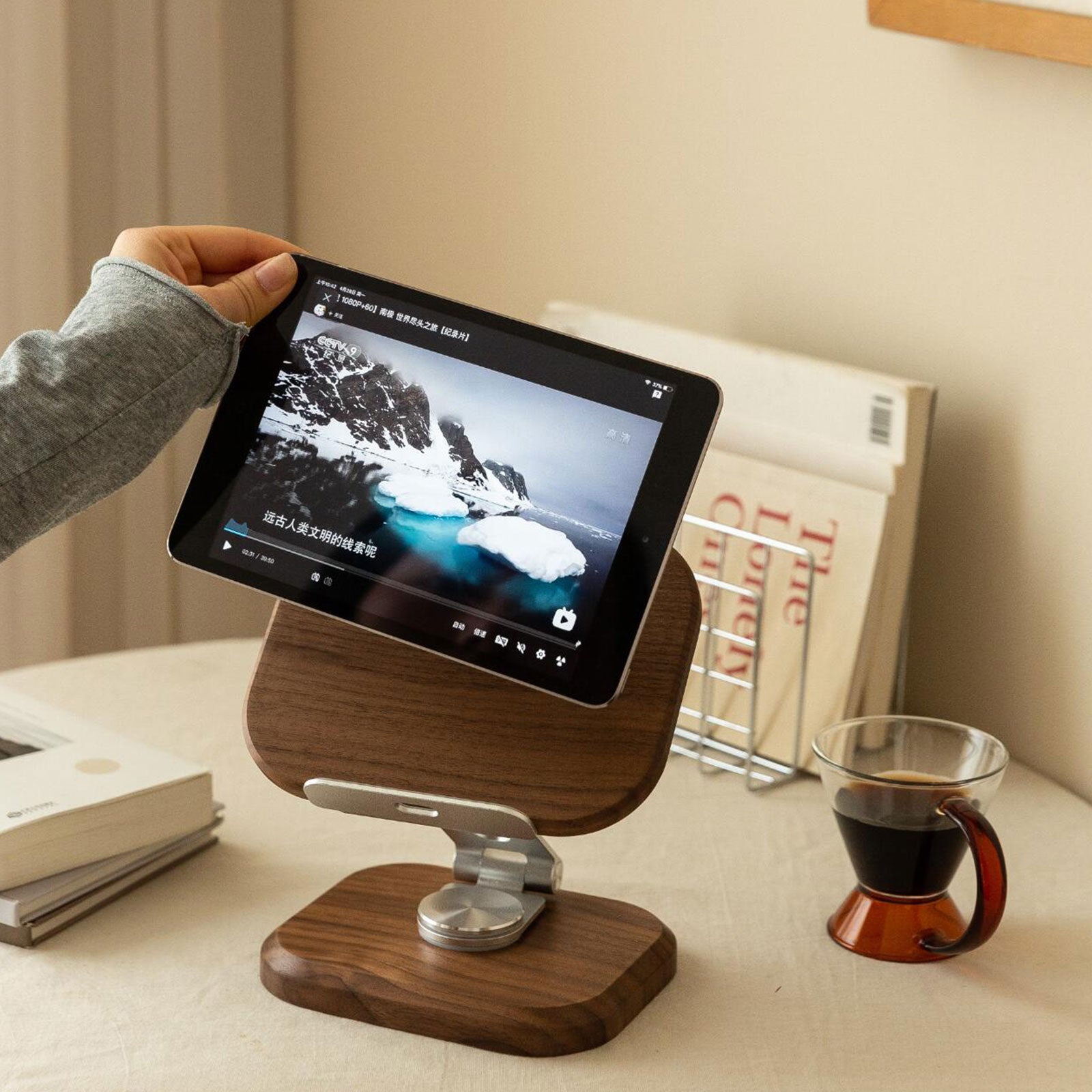 walnut desk organizer