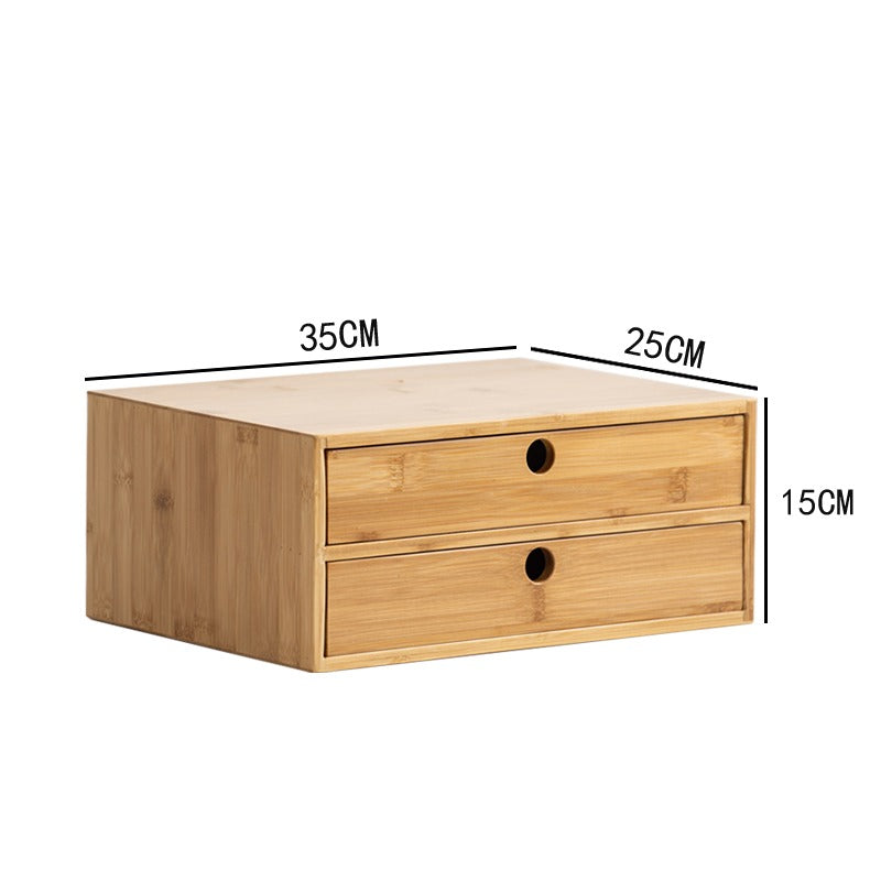 natural wood desk organizer