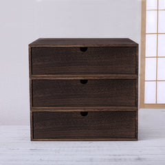 burnt wood organizer