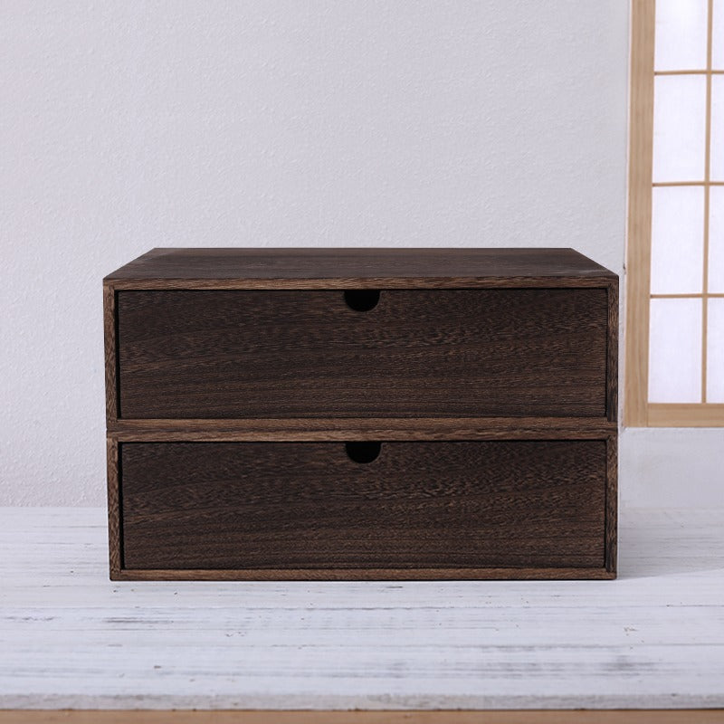wooden makeup storage box