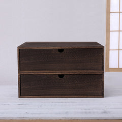 wooden makeup storage box