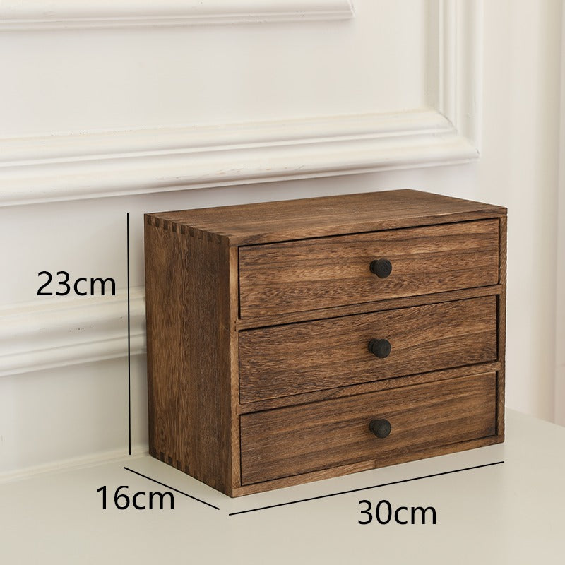 burnt wood organizer