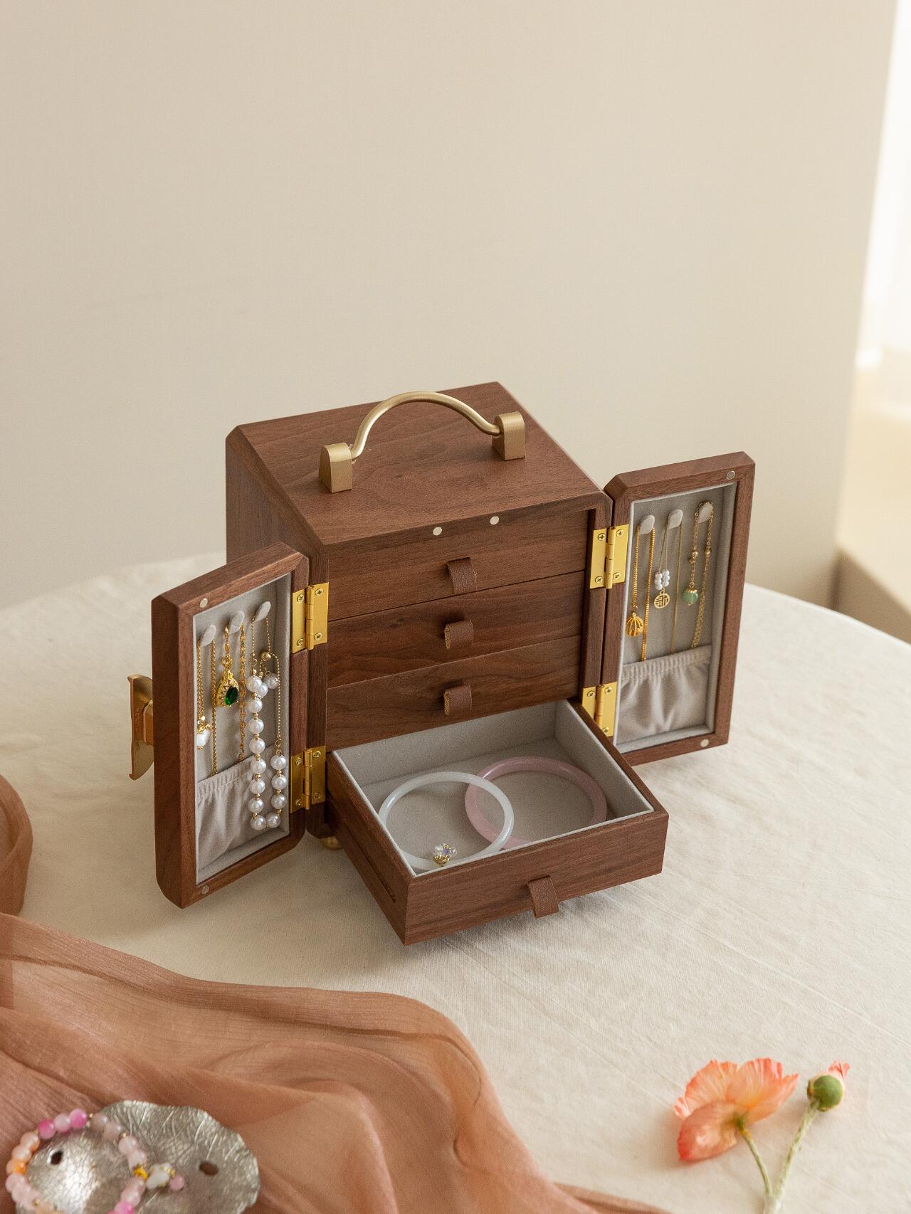 double door jewelry case