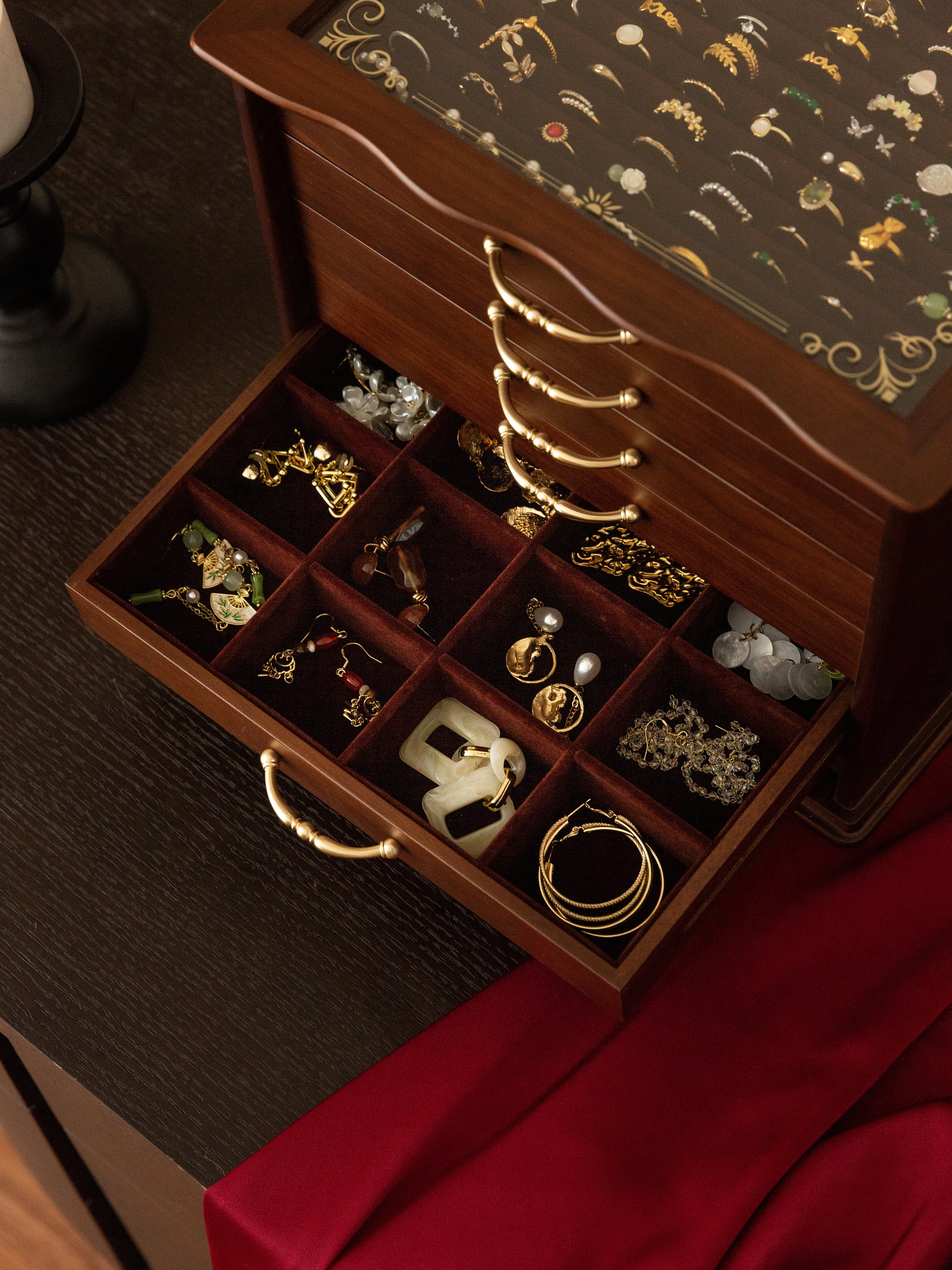 wooden jewelry chest