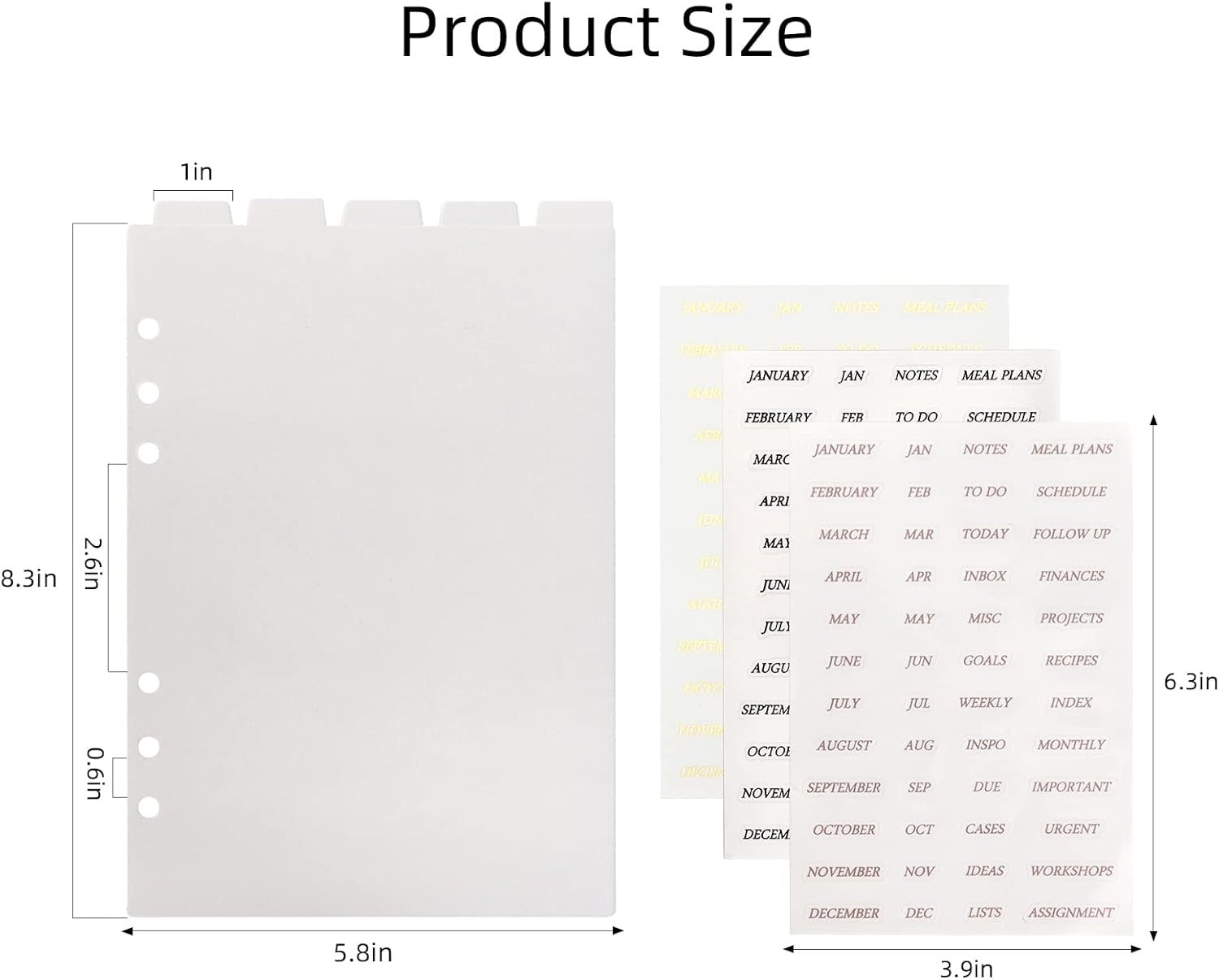 6 ring binder dividers