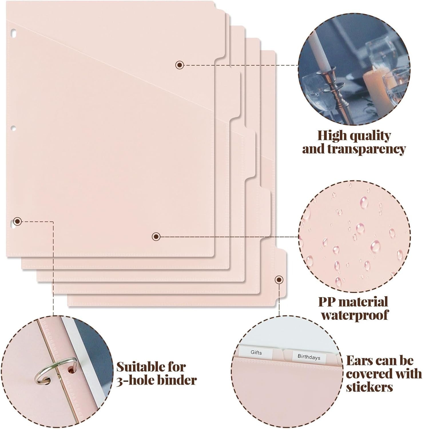 dividers with pockets for binders