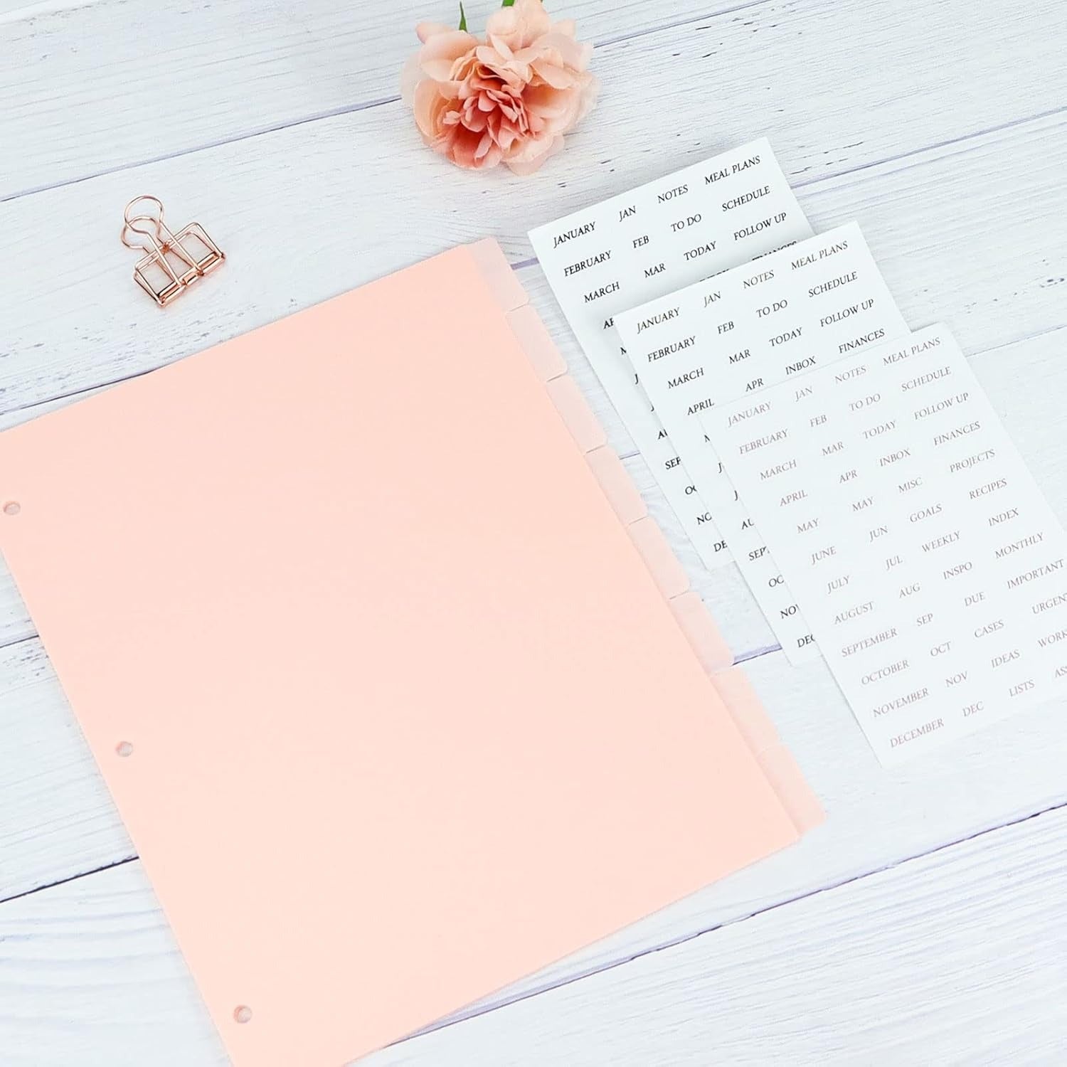 PP binder dividers