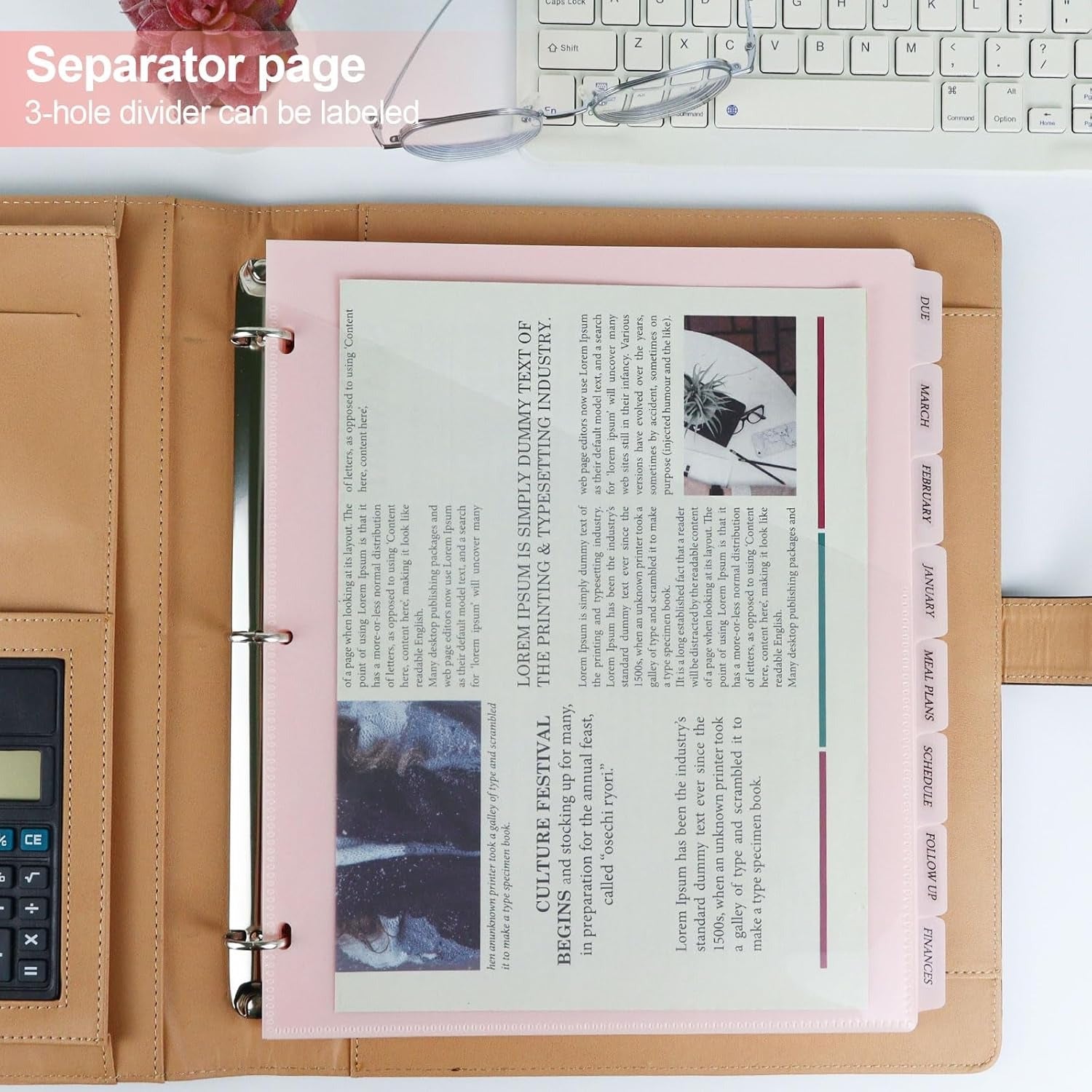 dividers with pockets for binders