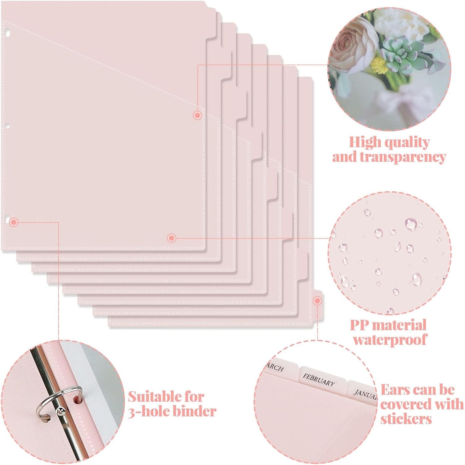 binder tabs with pockets