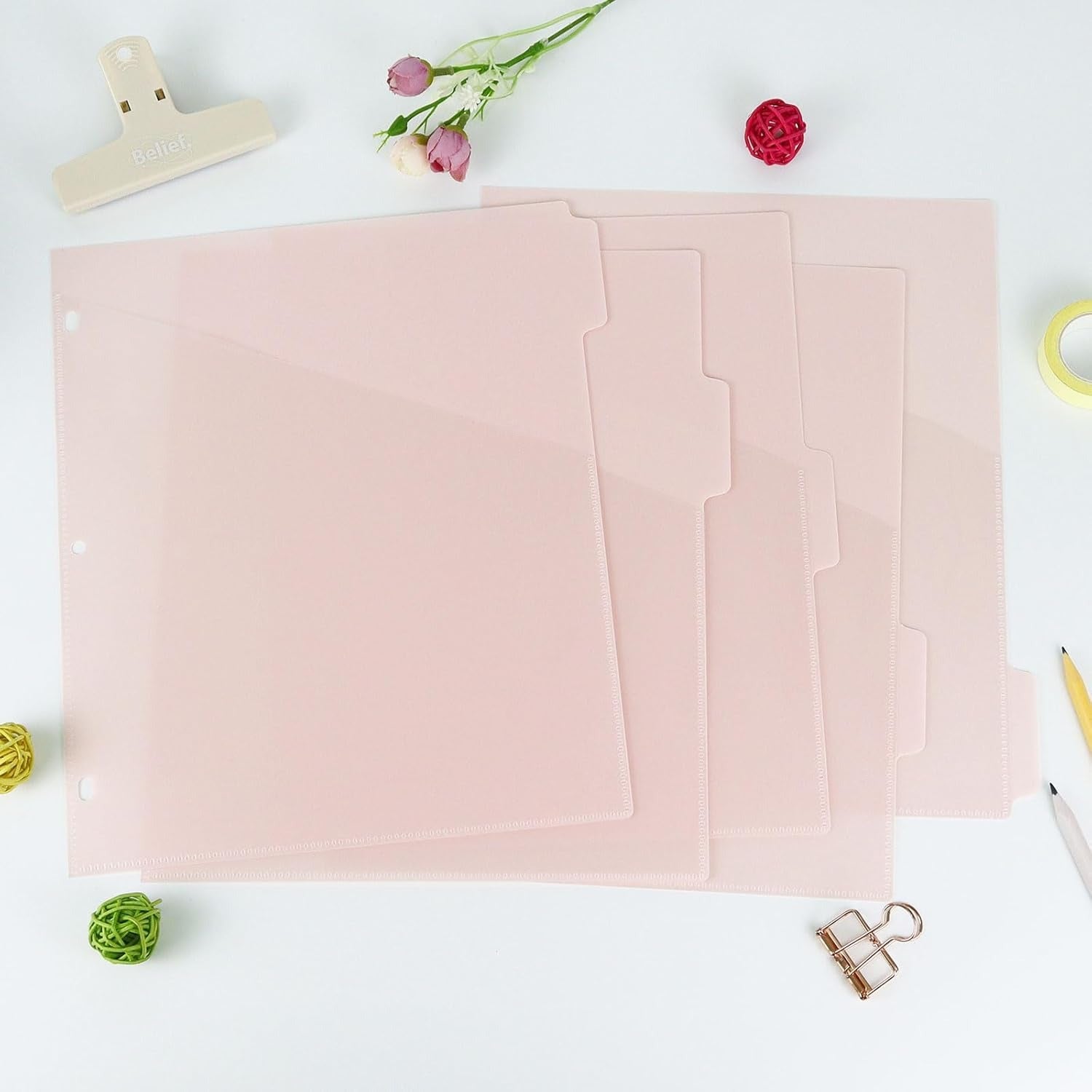 binder dividers with tabs and pockets