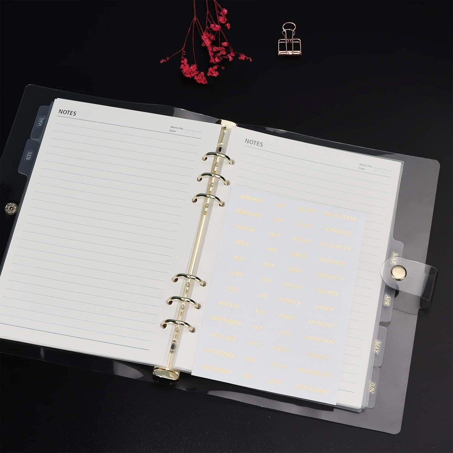 Binder planner dividers