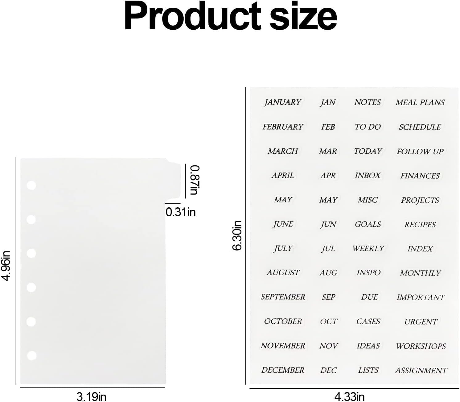 index tab dividers