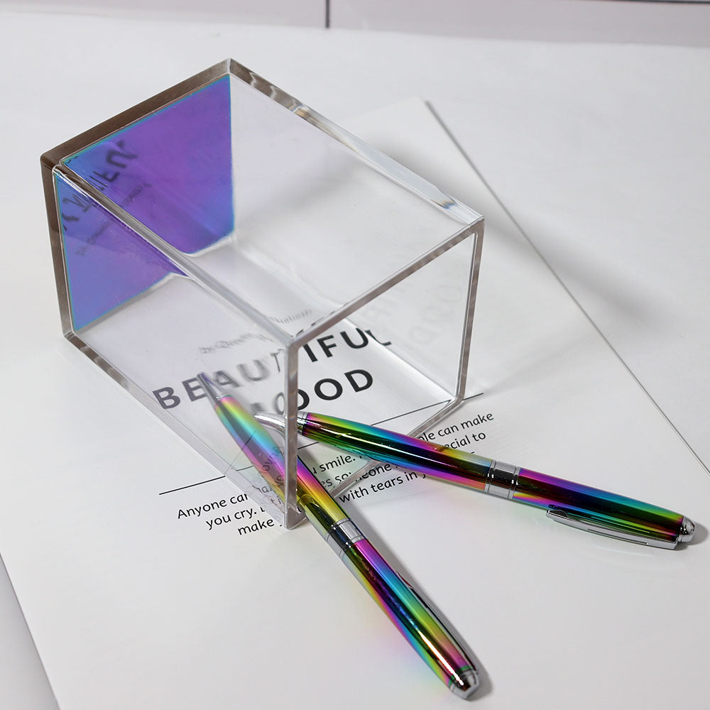 Rainbow Acrylic Pen Holder Pencils Cup – MultiBey - For Your Fashion Office