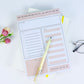 Pink Daily To Do List Notepad