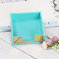 Blue Acrylic Sticky Note Pad Holder