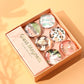 Cute Logo Round Crystal Glass Magnets With Leopard and Flower 6PCS Magnets Set