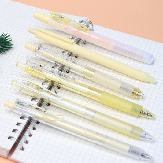 6PCS Yellow Gel Pen Set