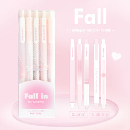 5PCS Fall in Gel Pen Set