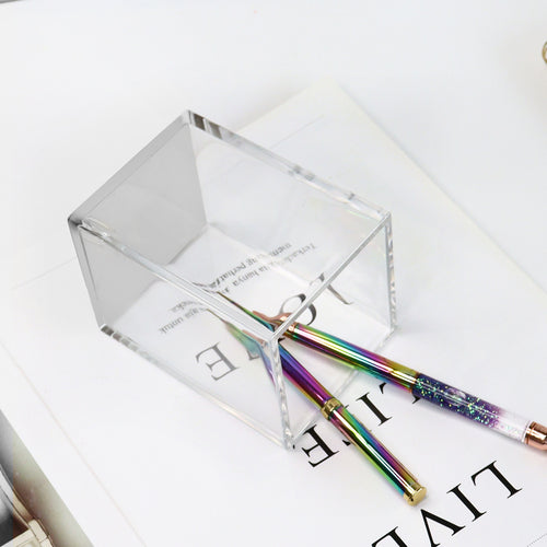 Silver Acrylic Pencil and Pen Holder