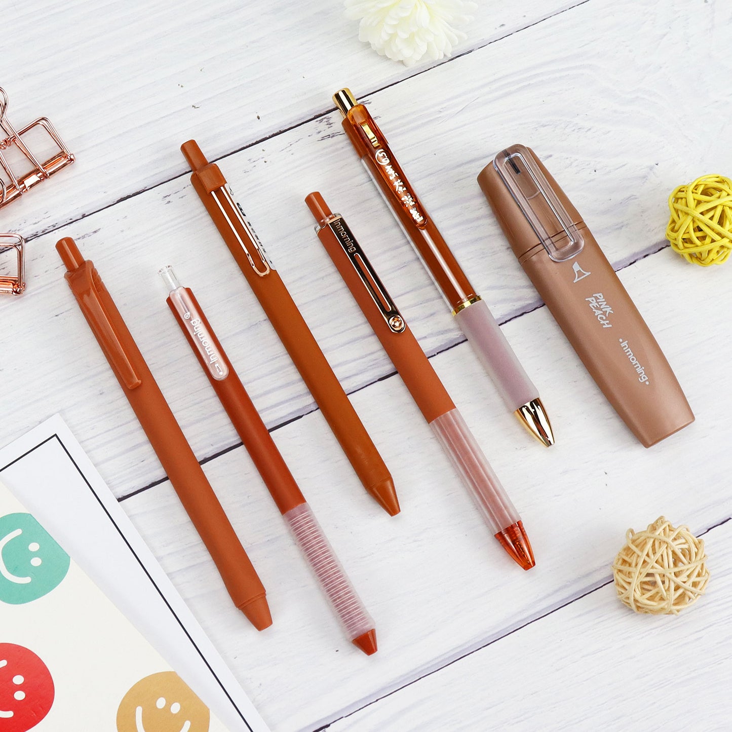 5PCS Gel Pen And Highlighter Pen Set