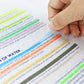 800 Sheets Rainbow Transparent Highlighter Strips