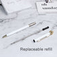 MutliBey 8 Pieces Metal Ballpoint Pens Black Ink 0.7mm Replaceable