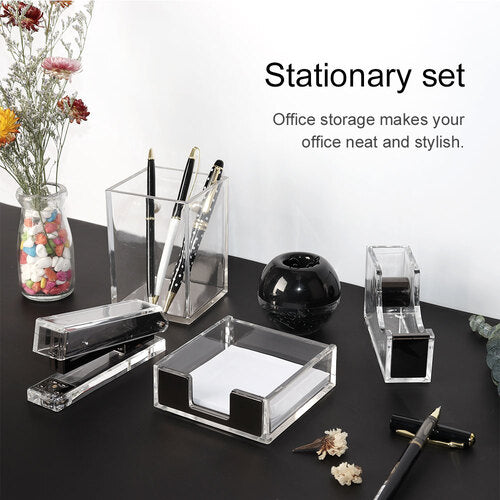 Acrylic Black Desk Organizer Set(5PC) – MultiBey - For Your Fashion Office