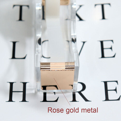 Acrylic Rose Gold Tape Dispenser Cutter