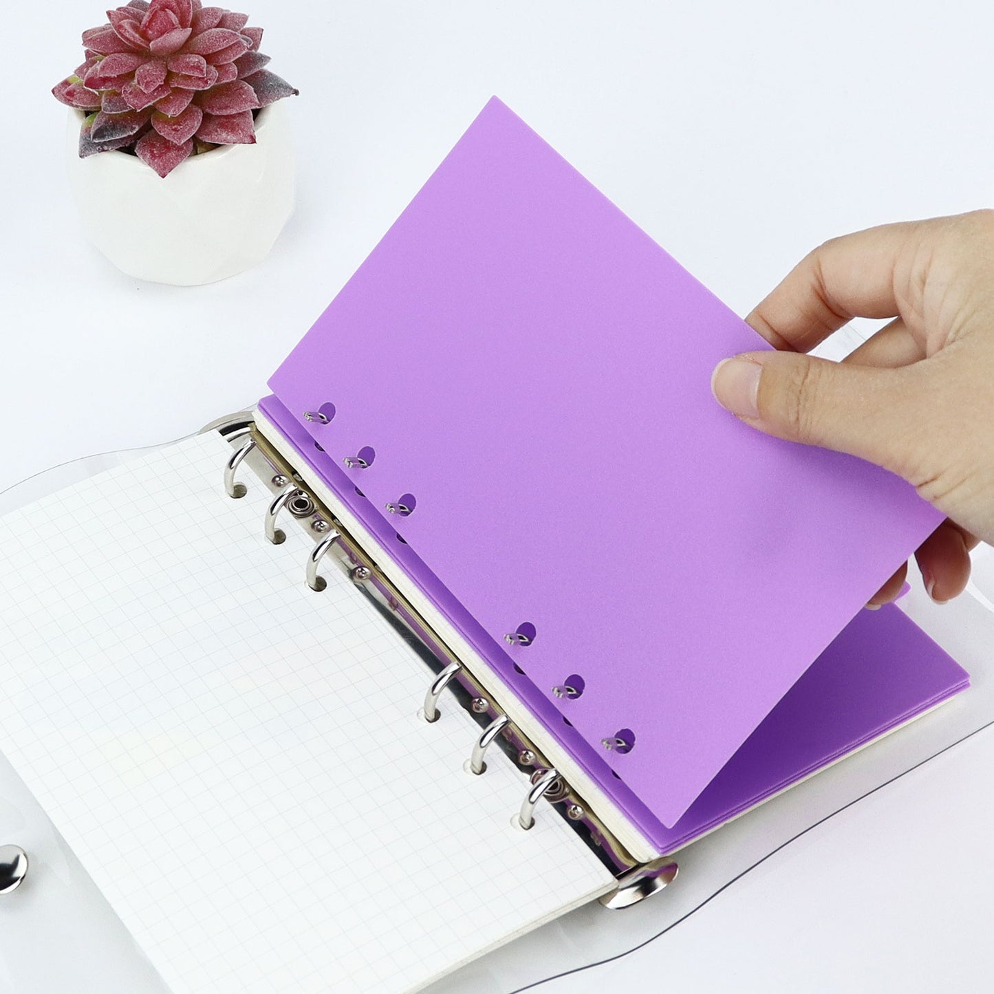 Frosted Purple A6 Tab Dividers