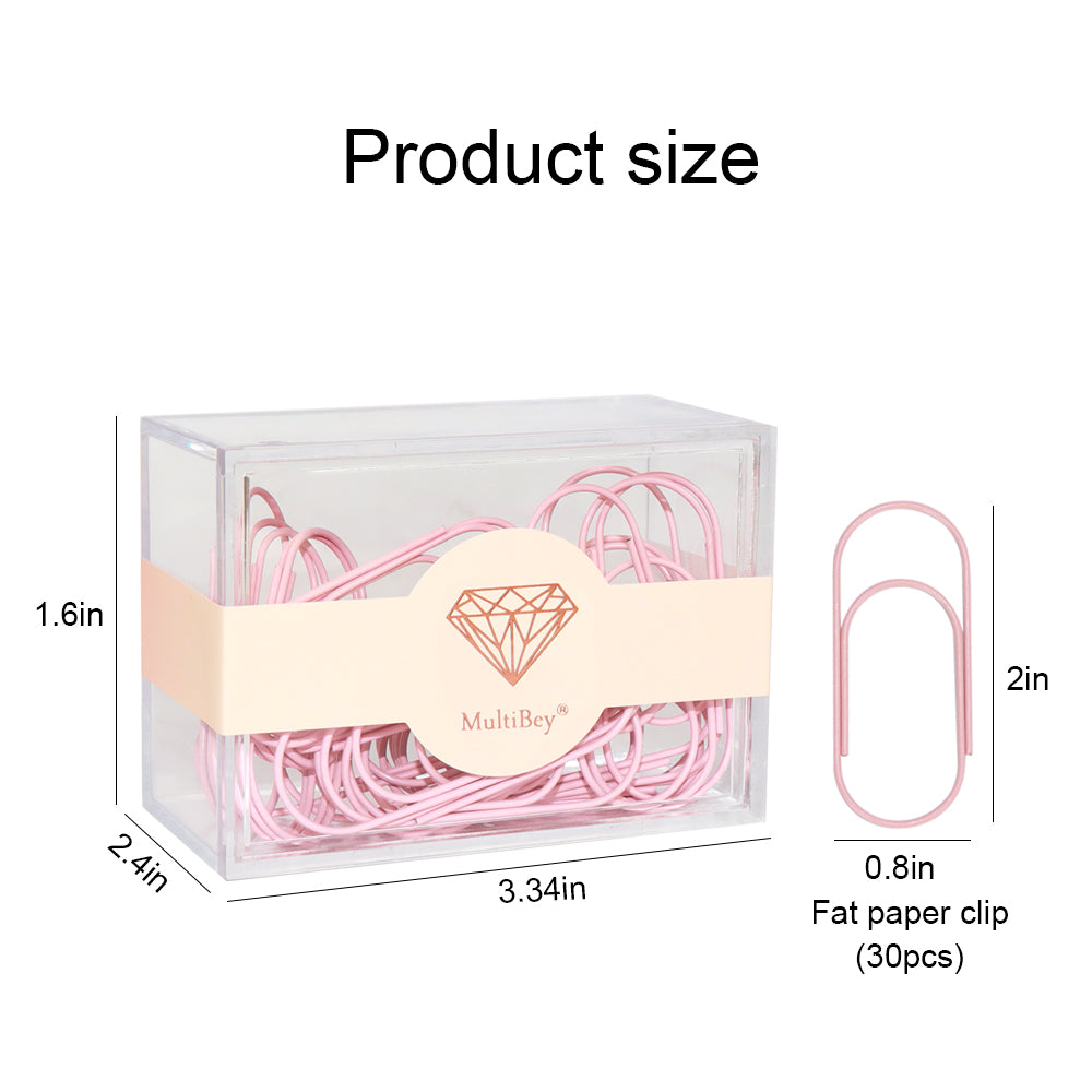 Light Pink Jumbo Paper Clip (50mm-30PCS/Box)