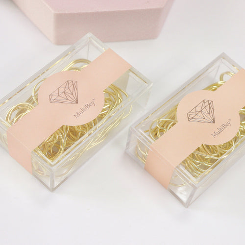 Gold Heart Paper Clips (30PCS/Box Gold)