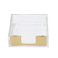 Acrylic Gold Sticky Notes Memo Pad Holder